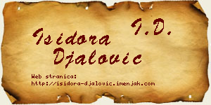 Isidora Đalović vizit kartica